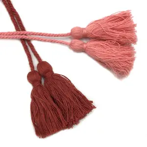 Longitud personalizada hecho a mano graduación Honor Cord Tassel con doble cordón para mujer