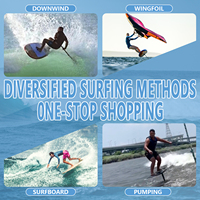 Planche de surf hydrofoil en fibre de carbone 90L, wingfoil, SUP, rigide avec pagaie pour la navigation en eau ouverte, la pêche, le surf