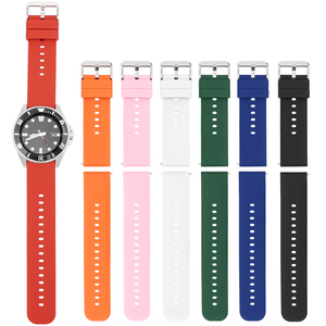 Bracelet de montre sport en silicone ultra-fin à dégagement rapide, 7 couleurs, accessoires pour montre intelligente, 16 18 20 22 mm - Product Image 1