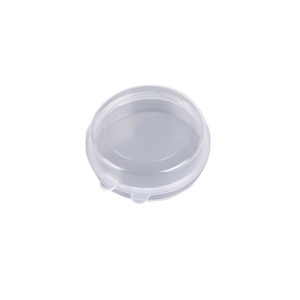 Circular Earplug Case With Lid Transparent Plastic Jewelry Organizer For Earrings Studs Hooks Pearls Buttons Storage Box 44mm - Product Image 5