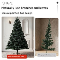 Sapin de Noël Artificiel Multi-tailles Pointu en PVC + Matériau Ignifuge pour Hôtels, Centres Commerciaux et Décoration de Vitrines