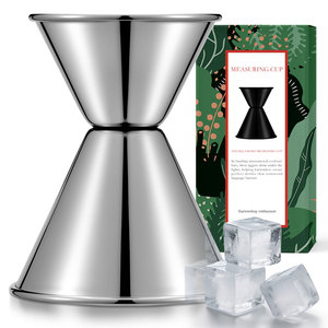 バーテンダージガーステンレススチールカクテル測定酒アルコールジガー測定ダブルジガー測定1オンス2 oz - Product Image 1