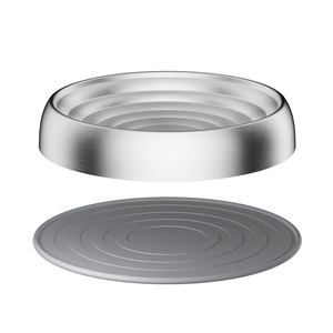 Schlussverkauf rostfreier Stahl Haustierschüssel rutschfest leicht zu reinigen Haustierfütterer Gummisockel Hundebussel - Product Image 2