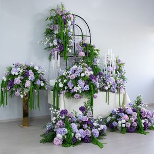 Nouvelle série Monet 2026 : Ensemble floral violet pour arche de mariage, décoration de scène, fleurs artificielles - Product Image 2