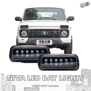 Accesorios de Estilo para Automóviles, Luces Intermitentes, Luces de Circulación Diurna LED DRL, 6500K, Blanco Natural, 10-16V para Lada <span class=keywords><strong>Niva</strong></span> 4x4 - Product Image 2