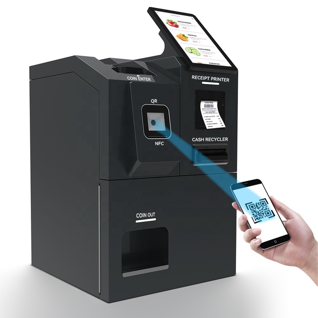 Usingwin POS Machine Touch Screen Interactive Cash Payment Kiosks SDK Barcode Reader Metal Case 4GB RAM Android 11 10.1" Indoor