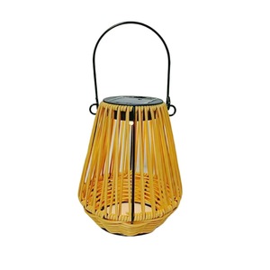 Lanterna Solare Portatile a LED in Rattan IP65 Impermeabile per Illuminazione Esterna e Giardino - Product Image 5