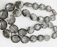 20*24mm perles d'oeil de taureau bricolage matériel de bijoux coloré Transparent facettes lâche carreaux perles de verre en cristal pour la fabrication de bijoux
