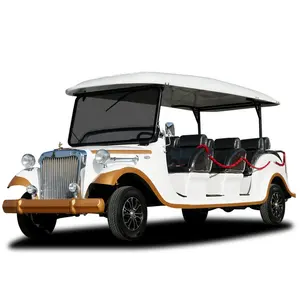 Carro clássico solar retrô elétrico de quatro rodas com 4-11 lugares, carro antigo, turismo cênico, ônibus clássico, fabricantes CE