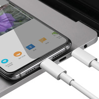 Kabel Data Pengisian Cepat USB-C ke C PD 60W 3A dengan Pelindung Anyaman dan Jaket TPE