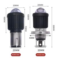 Phare avant pour moto et tricycle électrique 12V, indice de protection IP21, 3500 lumens, super lumineux, ampoule LED en aluminium, double griffe