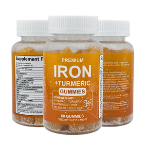 Gomitas de Hierro Premium con Cúrcuma y Vitamina C, 60 Masticables, Hierro Carbolil 18mg, Complejo B, Zinc, Selenio, Folato, Antioxidante - Product Image 6