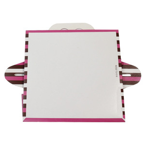 Sọc chắp vá tráng miệng bánh hộp giấy màu hồng phân hủy sinh học lễ hội Quà Tặng di động hộp bánh có thể gập lại tay hộp bánh - Product Image 3