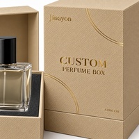 Boîte rigide verticale pour parfum avec couvercle, en papier spécial gaufré beige, avec logo personnalisé, insert en mousse surélevé, finition brillante, 10x10x14cm