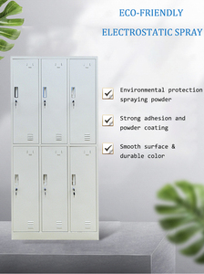 Armario de Almacenamiento Moderno de Acero de 6 Puertas, Armarios para Empleados con Puertas Corredizas para Oficina, Dormitorio, Hotel, Sala de Estar, Gimnasio y Taller - Product Image 6