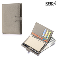 Portefeuille-organisateur à fermeture éclair en cuir Saffiano A6, best-seller