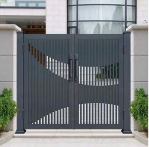 <span class=keywords><strong>Portail</strong></span> de cour en <span class=keywords><strong>aluminium</strong></span> sur mesure pour allée de villa, cadre thermolaqué de 4 m de large, résistant à la chaleur et durable - Product Image 6