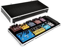 Étui pour pédale multi-effets de guitare 27,5x11,6x4,2 pouces, avec bande de fixation pour pédale, en aluminium robuste et verrouillable
