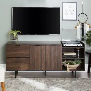 Kabinet Tv Led Kayu dengan Etalase untuk Furnitur Ruang Tamu Kabinet Penyimpanan Kayu TV Berdiri Rumah Dibuat Di Cina Desain Modern