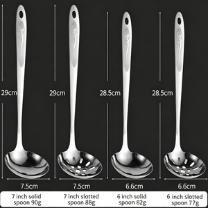 Modern Stainless Steel Soup Spoon with Long Handle Leak-Proof Kitchen Cooking Tool Dishwasher Safe Mirror Polish - Product Image 3
