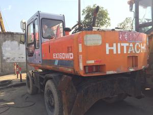 Hitachi-excavadora de ruedas EX160WD usada, con motor Hitachi Original de Japón, en venta - Product Image 6