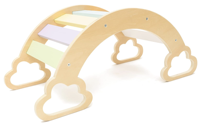 Chaise à bascule Montessori en bois arc-en-ciel pour bébé
