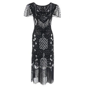 Vestido de Noche 2025 Estilo Flapper Años 20, Talla Grande, Estilo <span class=keywords><strong>Gran</strong></span> Gatsby, con Lentejuelas y Cuentas, Vestido Casual para Mujer - Product Image 3