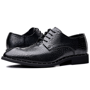 Nieuwe trendy herenschoenen met veters, luxe stijl, slijtvast, veelzijdig, spitse neus, bruidsschoenen - Product Image 2
