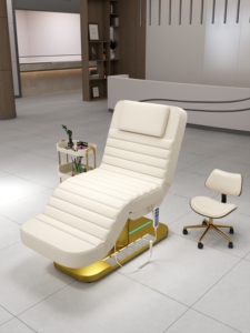 Luxury Beauty Salon Furniture Set 4 Motor Pu Leather Cosmetic Adjustable Eye Lash Facial Spa Massage Table <b>Beds</b> - Product Image 2