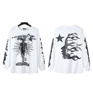 Sweat-shirt pour <span class=keywords><strong>homme</strong></span> à manches longues NFC HELL style hip-hop américain, 500g, coupe classique, 100% coton, imprimé, tendance, décontracté, streetwear - Product Image 1