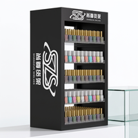 Présentoir de table à 5 niveaux pour vernis à ongles, en acrylique et métal, couleur personnalisable, design élégant, montage facile pour 270 vernis