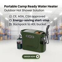 Calentador de Agua Portátil sin Tanque a Gas, con Batería USB para Auto, Agua Caliente Instantánea para Camping, Viajes en RV, Lavado de Caballos, Ducha Exterior