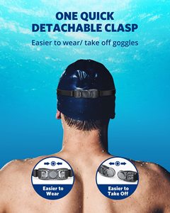 Gafas <span class=keywords><strong>de</strong></span> Natación Unisex Antivaho con Protección UV, Impermeables, para Carreras, <span class=keywords><strong>Lentes</strong></span> <span class=keywords><strong>de</strong></span> Silicona y PC, Diadema Ajustable y Cómoda para Niños - Product Image 6