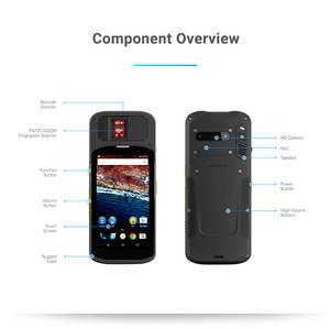 PDA de lecture de documents avec vérification biométrique intégrée, lecture d'empreintes digitales Suprema LES, scanner de codes QR pour la conformité MIL-STD-810H et la Sécurité sociale - Product Image 6