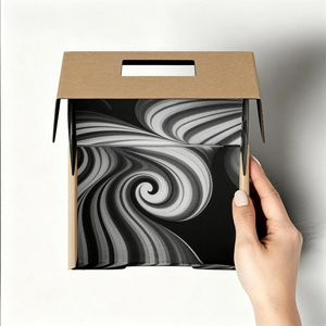 Custom Eco-Friendly Corrugated Board Folders <b>Box</b> with UV Logo Offset Printing <b>Magnetic</b> Closure & Handle for <b>Gift</b> Craft Packaging - Product Image 3