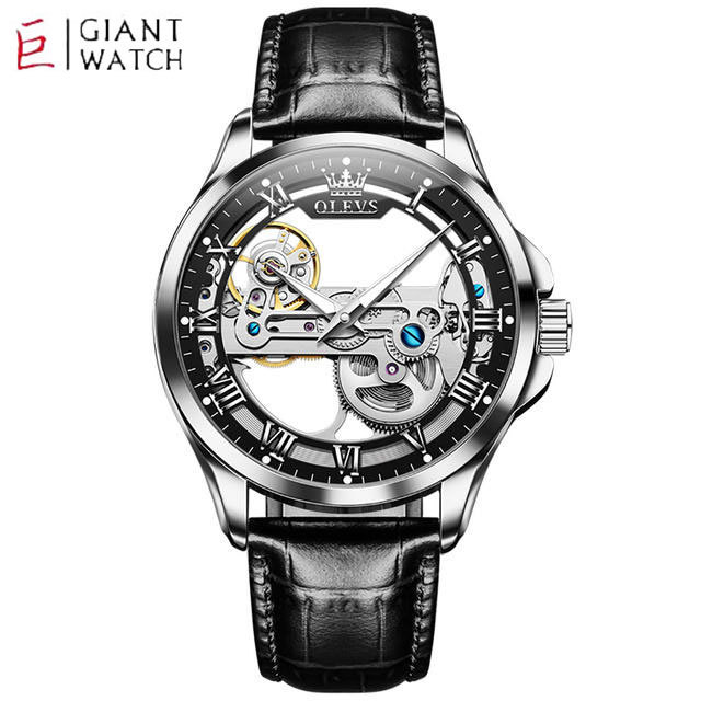 Custom Logo Fashion Waterproof Mens Wrist Bands OLEVS 6661 Luxury Tourbillon Automatic Mechanical Wrist Watches