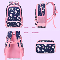 Ensemble de Sacs d'École Imperméables pour Enfants de Notre Marque, Cartables Scolaires et Sacs à Dos Unisexes pour Filles, avec Sac Repas, Trousse et Utilisation en Camping Extérieur