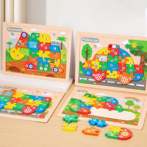 Creative Learning Toy Eco-Friendly Early Education <b>Puzzle</b> Montessori Animals Wooden <b>Puzzles</b> for Toddlers 3-5 - Product Image 1