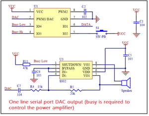 Chuông Cửa Phát Nhạc OTP Chip Giọng Nói Nối Tiếp Phát Âm Thanh 8 Chân Chip Thông Minh Ic Công Suất Thấp CHD80 - Product Image 5