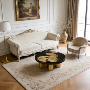 <span class=keywords><strong>Mesa</strong></span> <span class=keywords><strong>de</strong></span> Centro Redonda Italiana <span class=keywords><strong>de</strong></span> Diseño Moderno, Mueble <span class=keywords><strong>de</strong></span> Acero Inoxidable <span class=keywords><strong>de</strong></span> Lujo Ligero para Sala <span class=keywords><strong>de</strong></span> Estar - Product Image 2