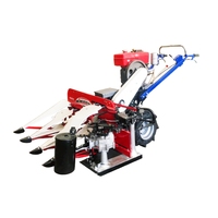Meilleures ventes : Moissonneuse portative pour maïs, blé et riz, mini-récolteuse manuelle pour tracteur à conducteur marchant, modèle Binder Soybean