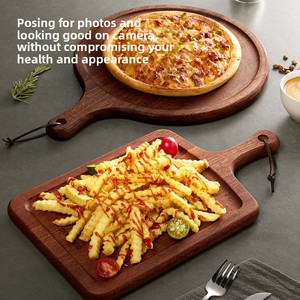 Bandeja de Madera de Ébano He <span class=keywords><strong>Dou</strong></span> c, Plato para Servir Cena, Pan, Pizza, Carne, Modelo Zhejiang CX240412b - Product Image 3