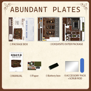 CuteBee Book Nook Giardino 3D Puzzle in Legno 3D Casa in Miniatura Fai-da-Te Kit <span class=keywords><strong>di</strong></span> Artigianato Fai-da-Te Kit Book Nook Fai-da-Te - Product Image 5