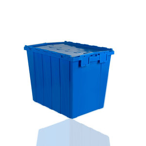 Caja de Almacenamiento Apilable de Plástico Resistente, Caja de Almacenamiento Industrial para Transporte, Logística y Mudanzas, con Tapa - Product Image 6