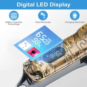 Tondeuse à cheveux Resuxi JM-<span class=keywords><strong>2021</strong></span>, professionnelle, entièrement métallique, écran LCD, kit de toilettage sans fil pour hommes, tondeuse électrique, ensemble de tondeuses - Product Image 3