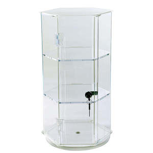 Comptoir Transparent 360 Rotation Bijoux Affichage Fumée Rack Cabinet avec Serrure et Clé Acrylique Jewel Box - Product Image 2