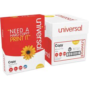 Papel Universal 11289 para Copiar, Cartón Práctico, Brillo 92, 20 lb, 8 1/2 x 11, Blanco (Caja de 2500 Hojas) - Product Image 1