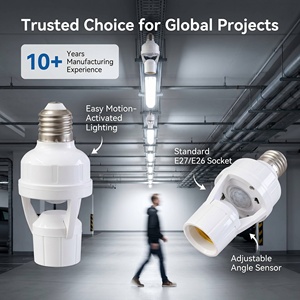 Lámpara con Sensor Infrarrojo para Detección Humana, Bombilla LED <span class=keywords><strong>E27</strong></span>, Portalámparas con Interruptor Inteligente Ajustable con Retardo para Pasillo del Hogar - Product Image 6