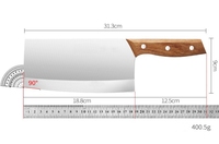 Couteau à découper les légumes et la viande en acier inoxydable avec manche en bois, couteau à désosser, couteau à trancher