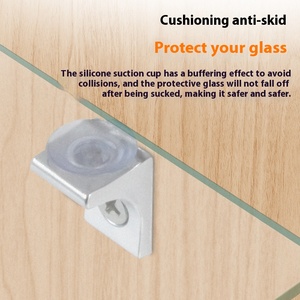 Raccords de meubles <span class=keywords><strong>en</strong></span> alliage de Zinc portables support de panneau mobile <span class=keywords><strong>pour</strong></span> armoire cloison <span class=keywords><strong>verre</strong></span> connecteurs fixes supports d'étagère - Product Image 4